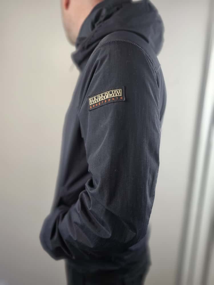 Mens Napapijri Avalon Black Full Zip Winter Hooded Jacket - L/Large