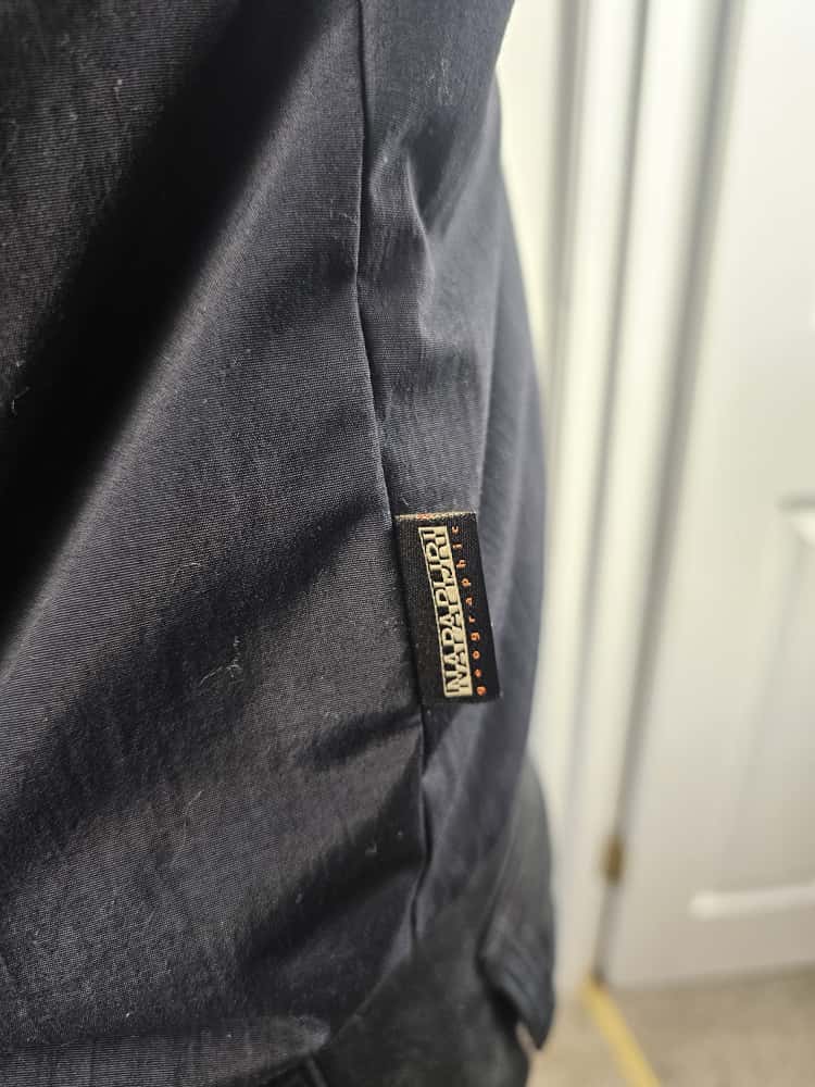 Mens Napapijri Avalon Black Full Zip Winter Hooded Jacket - L/Large