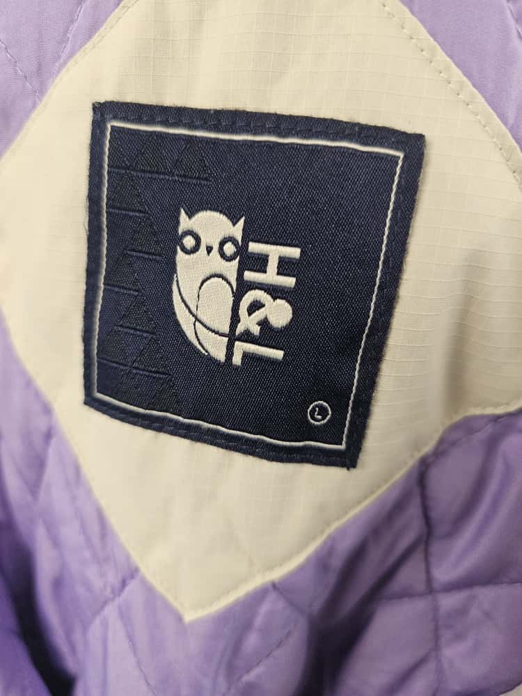 Harper & Lewis Full Zip Abstract Pattern Jacket/Coat - L/Large - Lilac/Purple - Unisex