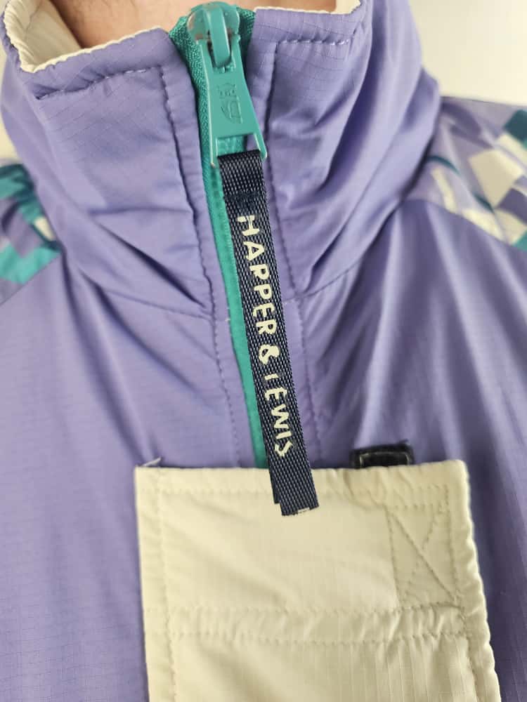 Harper & Lewis Full Zip Abstract Pattern Jacket/Coat - L/Large - Lilac/Purple - Unisex