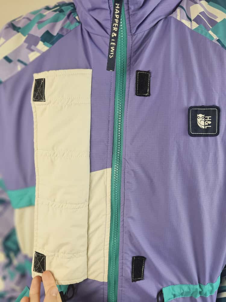 Harper & Lewis Full Zip Abstract Pattern Jacket/Coat - L/Large - Lilac/Purple - Unisex