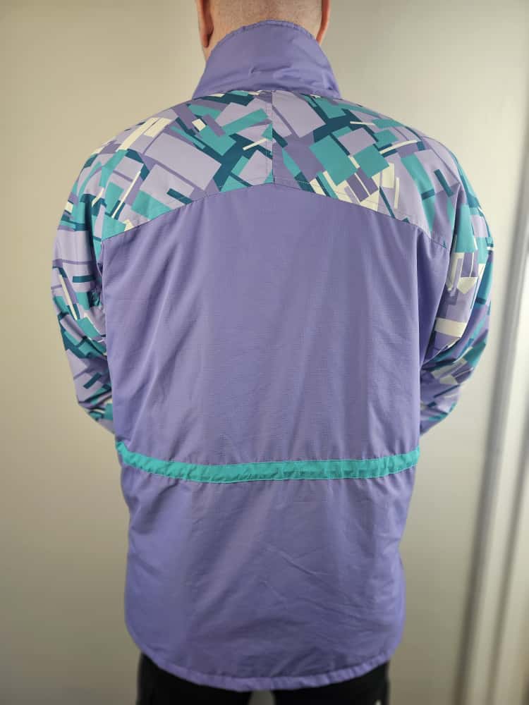 Harper & Lewis Full Zip Abstract Pattern Jacket/Coat - L/Large - Lilac/Purple - Unisex