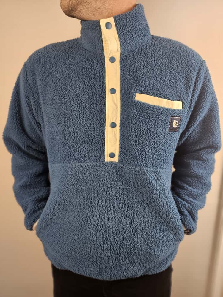 Harper & Lewis Half Snap Pullover Sherpa Fleece Jumper - M/Medium - Unisex