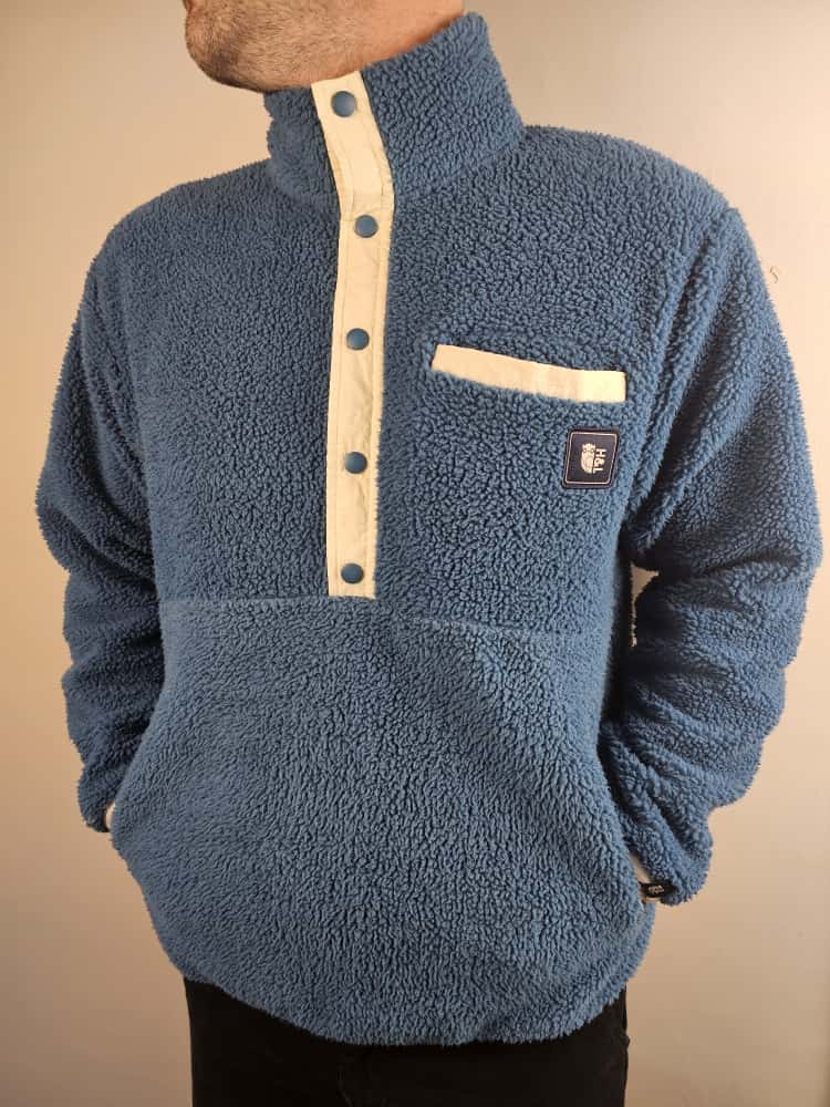 Harper & Lewis Half Snap Pullover Sherpa Fleece Jumper - M/Medium - Unisex