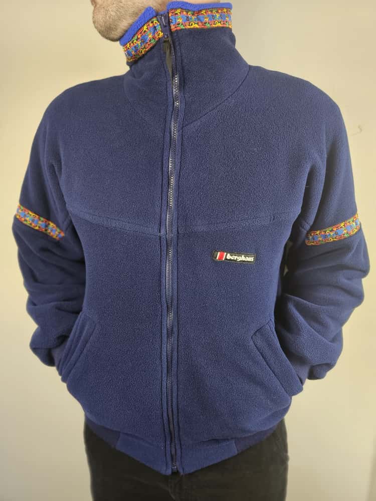 Vintage Berghaus Laventer Navy Polartec Windstopper XCT Full Zip Fleece Jacket - M/Medium