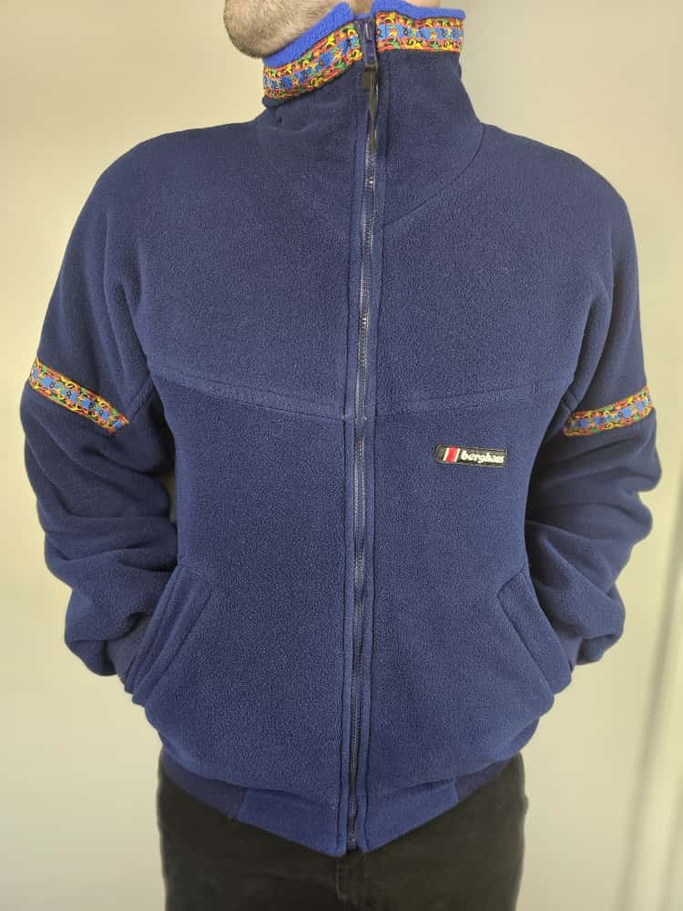 Vintage Berghaus Laventer Navy Polartec Windstopper XCT Full Zip Fleece Jacket - M/Medium