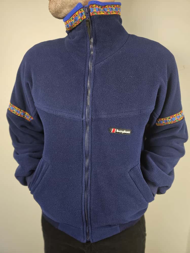 Vintage Berghaus Laventer Navy Polartec Windstopper XCT Full Zip Fleece Jacket - M/Medium