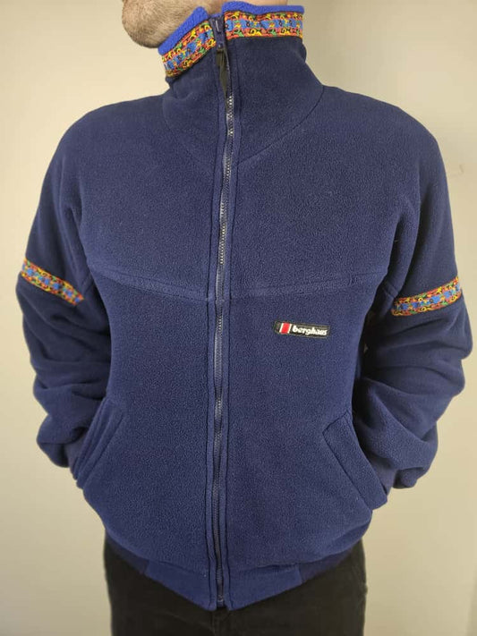 Vintage Berghaus Laventer Navy Polartec Windstopper XCT Full Zip Fleece Jacket - M/Medium