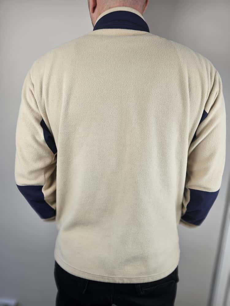 Berghaus Ascent 91 Full Zip Hooded Fleece Jacket - L/Large - Cream/Navy - Unisex