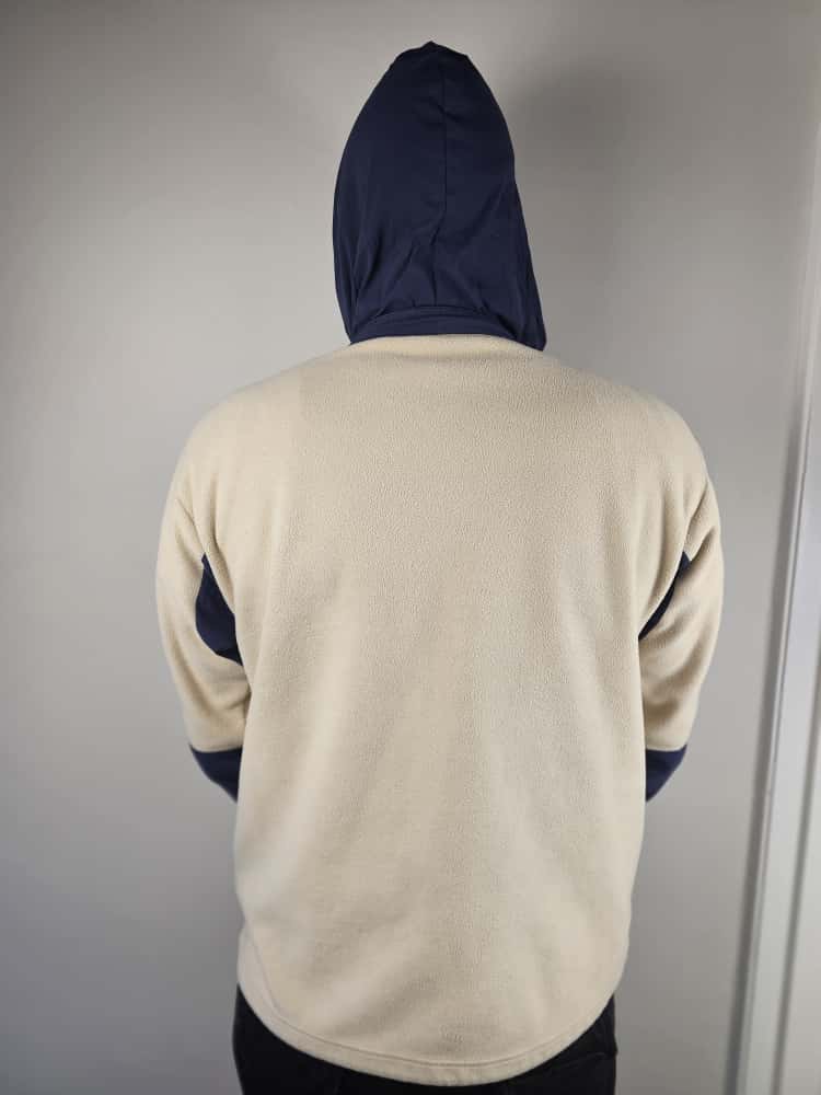 Berghaus Ascent 91 Full Zip Hooded Fleece Jacket - L/Large - Cream/Navy - Unisex