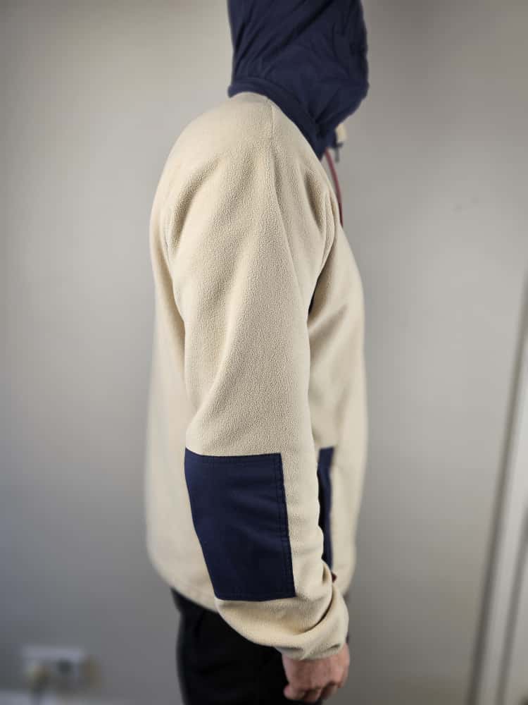 Berghaus Ascent 91 Full Zip Hooded Fleece Jacket - L/Large - Cream/Navy - Unisex