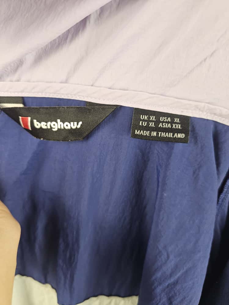 Berghaus Unisex Windbreaker 21 Full Zip Jacket - XL/Extra Large Hike Walk Streetwear Travel Festival