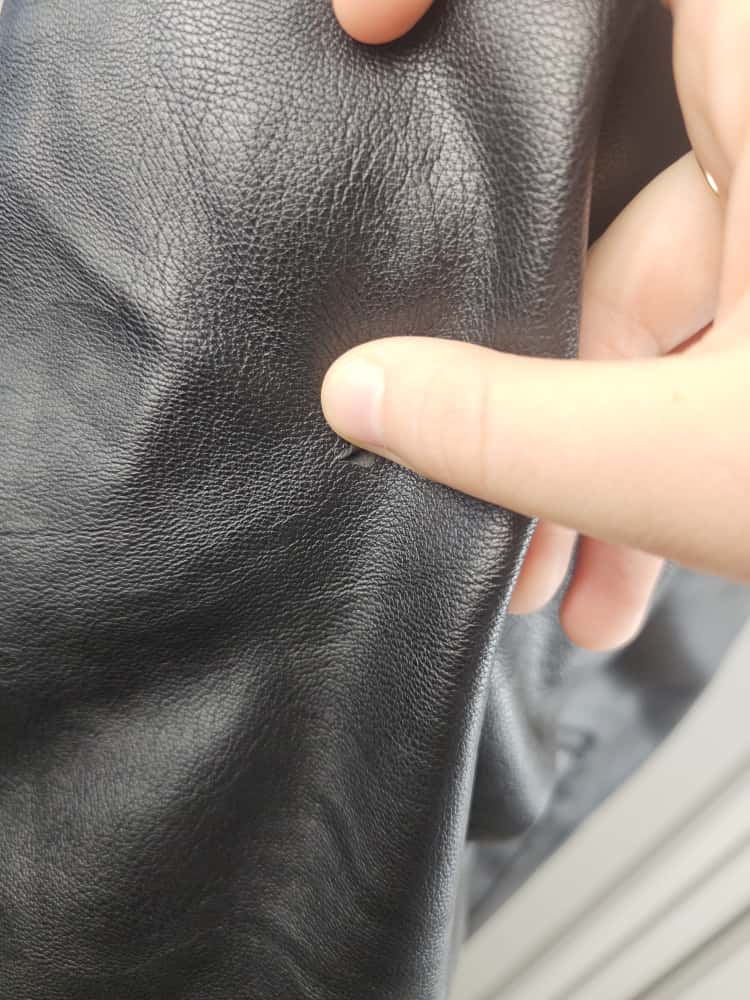 Tommy Hilfiger Mens Full Zip Black Faux Leather Jacket - L/Large