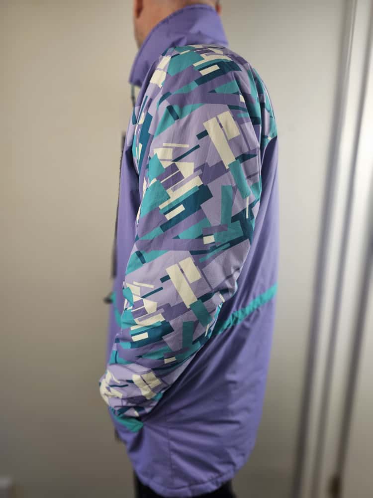 Harper & Lewis Full Zip Abstract Pattern Jacket/Coat - L/Large - Lilac/Purple - Unisex