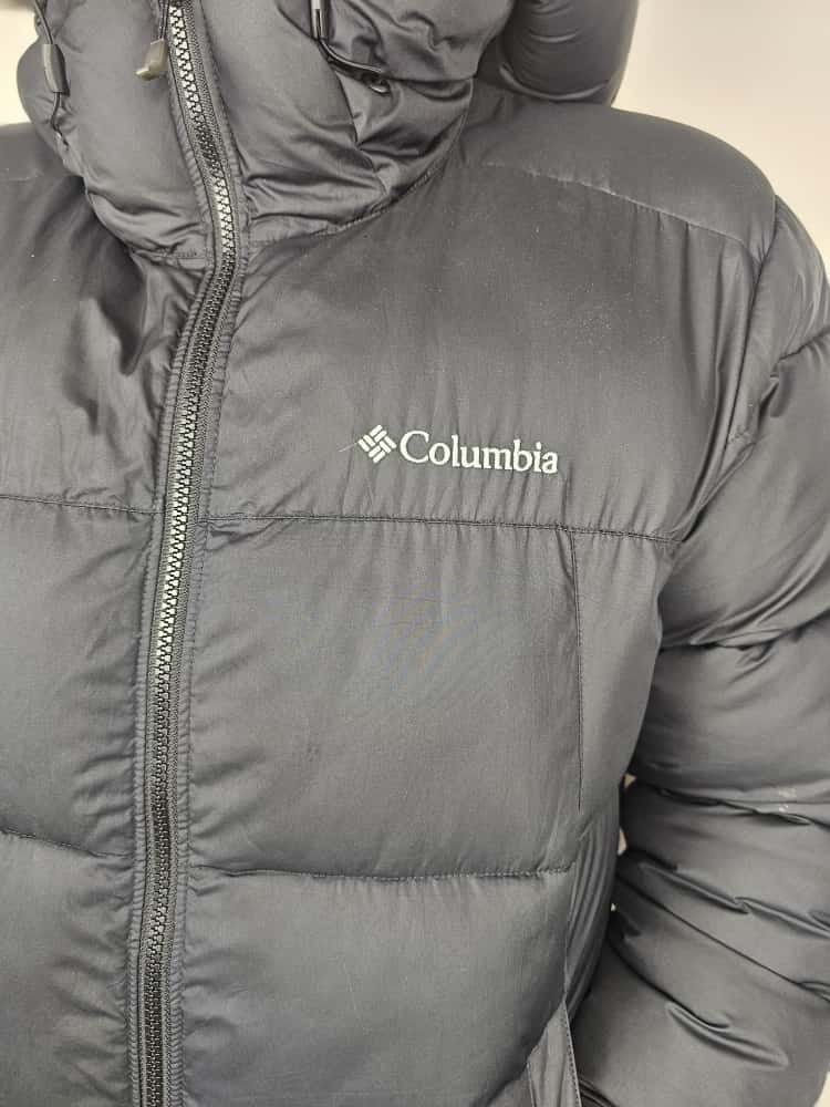 Mens Columbia Black Omni-Heat Reflective Full Zip Hooded Puffer Jacket - M/Medium