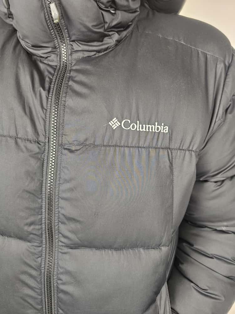 Mens Columbia Black Omni-Heat Reflective Full Zip Hooded Puffer Jacket - M/Medium