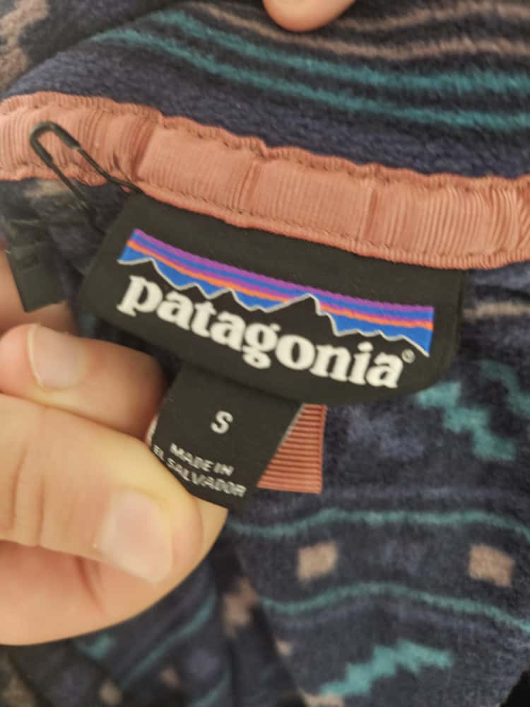 Patagonia Womens Snap Button Pullover Pattern Fleece Jumper - S/Small