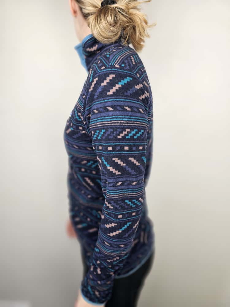 Patagonia Womens Snap Button Pullover Pattern Fleece Jumper - S/Small