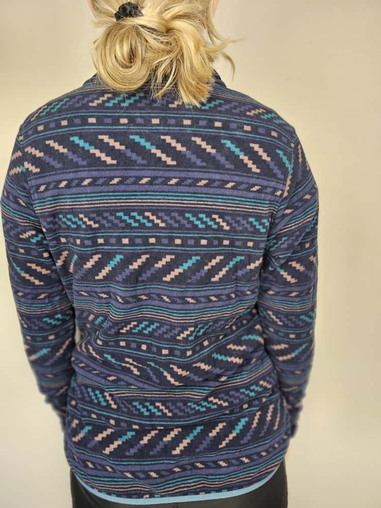 Patagonia Womens Snap Button Pullover Pattern Fleece Jumper - S/Small