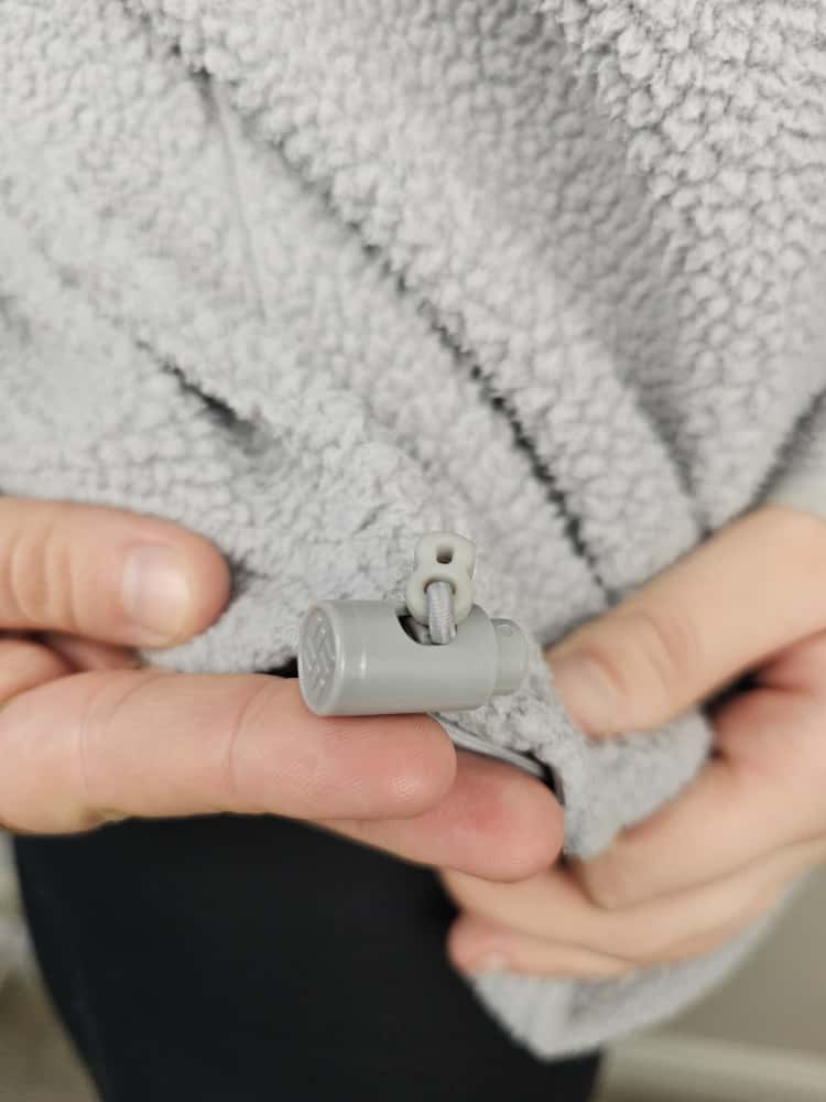 Columbia Grey Pullover Snap Button Fleece Jumper - L/Large