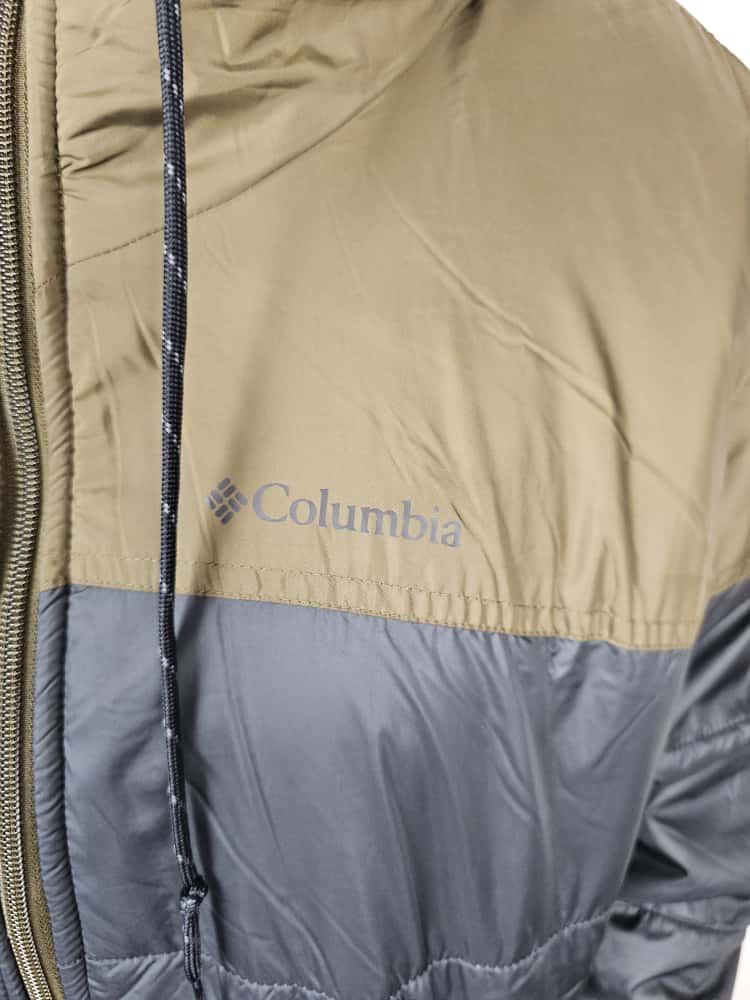 Columbia Flash Challenger Sherpa Fleece Lined Water Resistant Long 3/4 Jacket/Coat - L/Large - Khaki