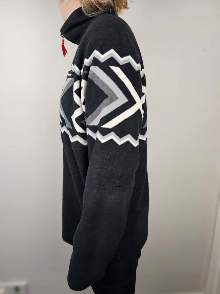 Berghaus Unisex Prism Printed Trango 1/2 Zip Fleece Jumper - Black / Grey - M/Medium