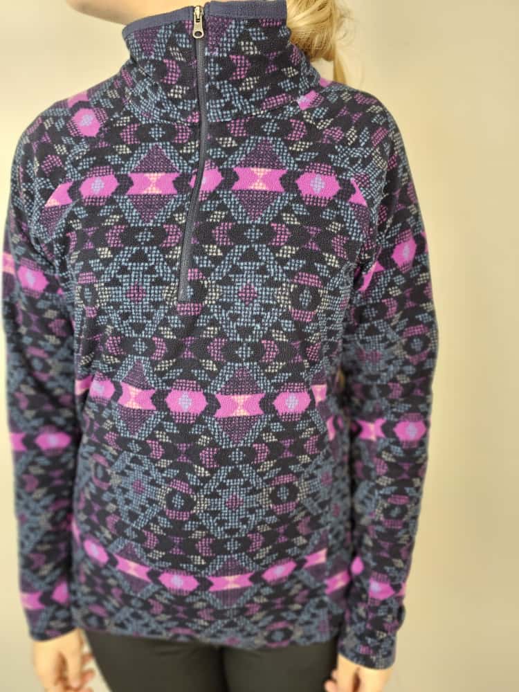 Columbia Pullover 1/4 Zip Lightweight Aztec/Geo Fleece Jumper - L/Large