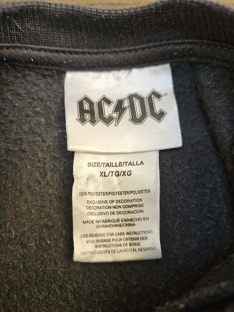 ACDC 'Blow Up Your Video' Black Printed Pullover Jumper Sweatshirt - XL/Extra Large