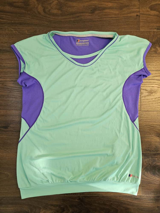 Berghaus Womens Vapor Base Argentium Activewear Short Sleeve Top/T-Shirt - UK 12