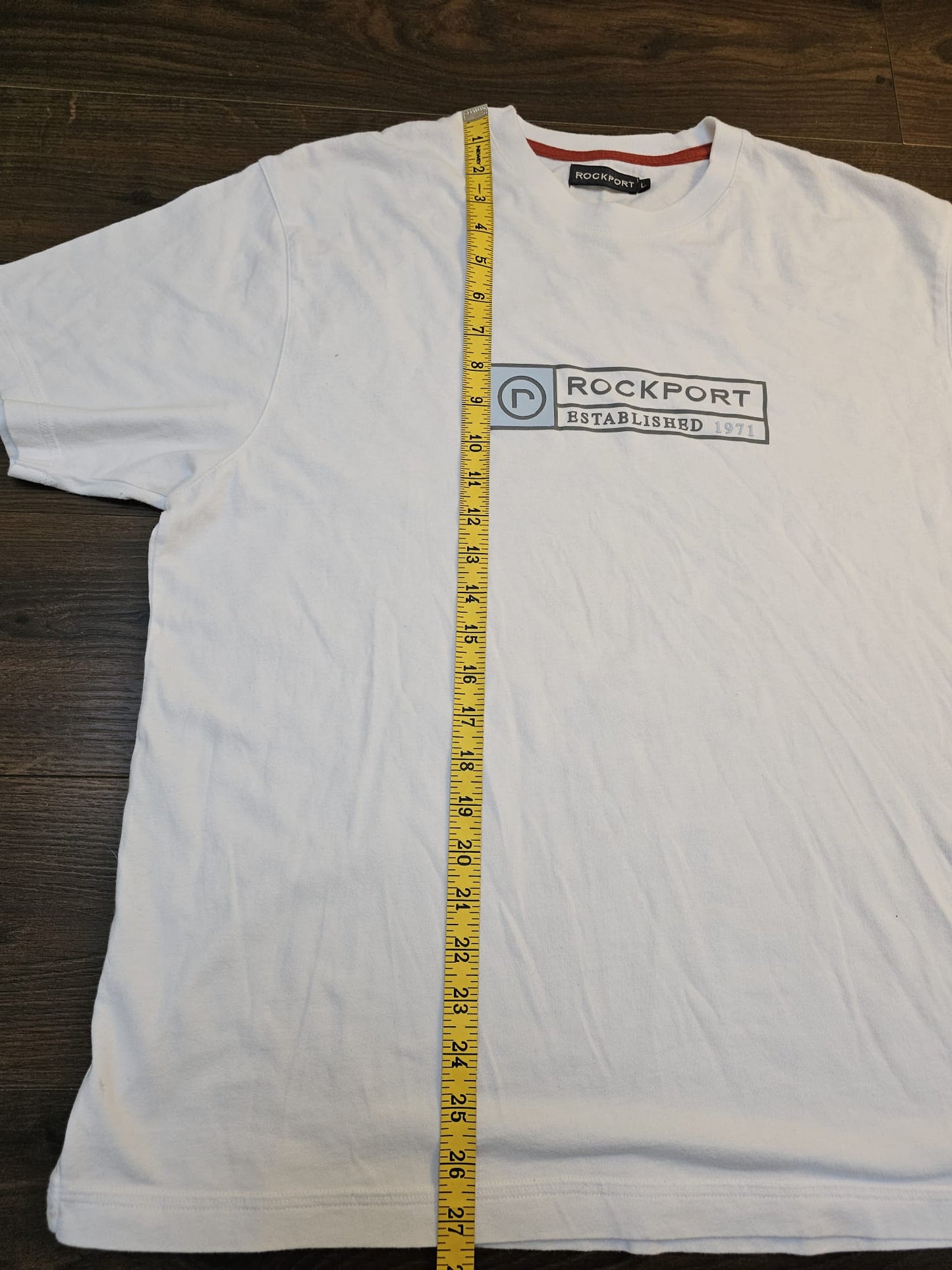 Rockport Mens White Printed Short Sleeve Top/T-Shirts - L/Large