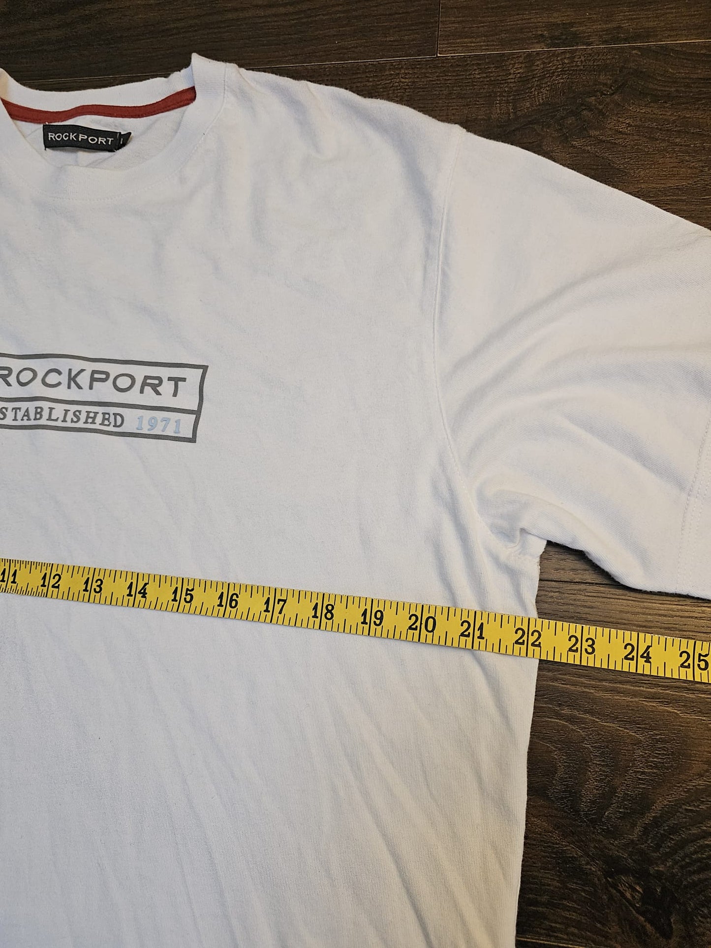 Rockport Mens White Printed Short Sleeve Top/T-Shirts - L/Large