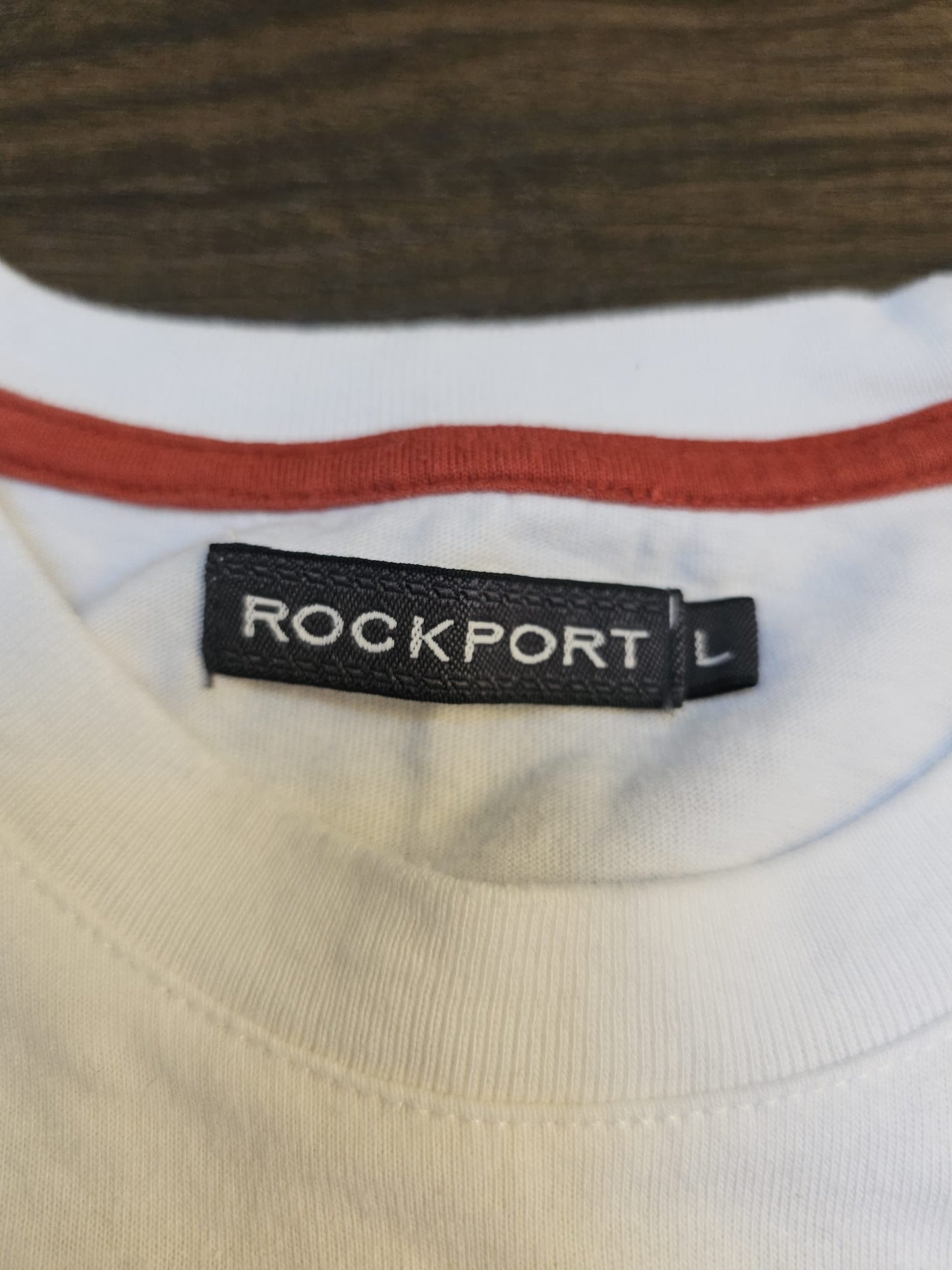 Rockport Mens White Printed Short Sleeve Top/T-Shirts - L/Large