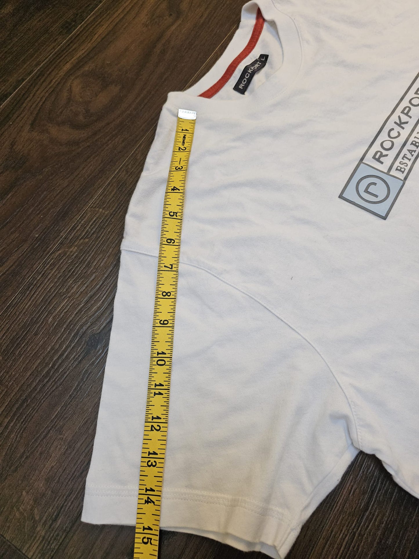 Rockport Mens White Printed Short Sleeve Top/T-Shirts - L/Large