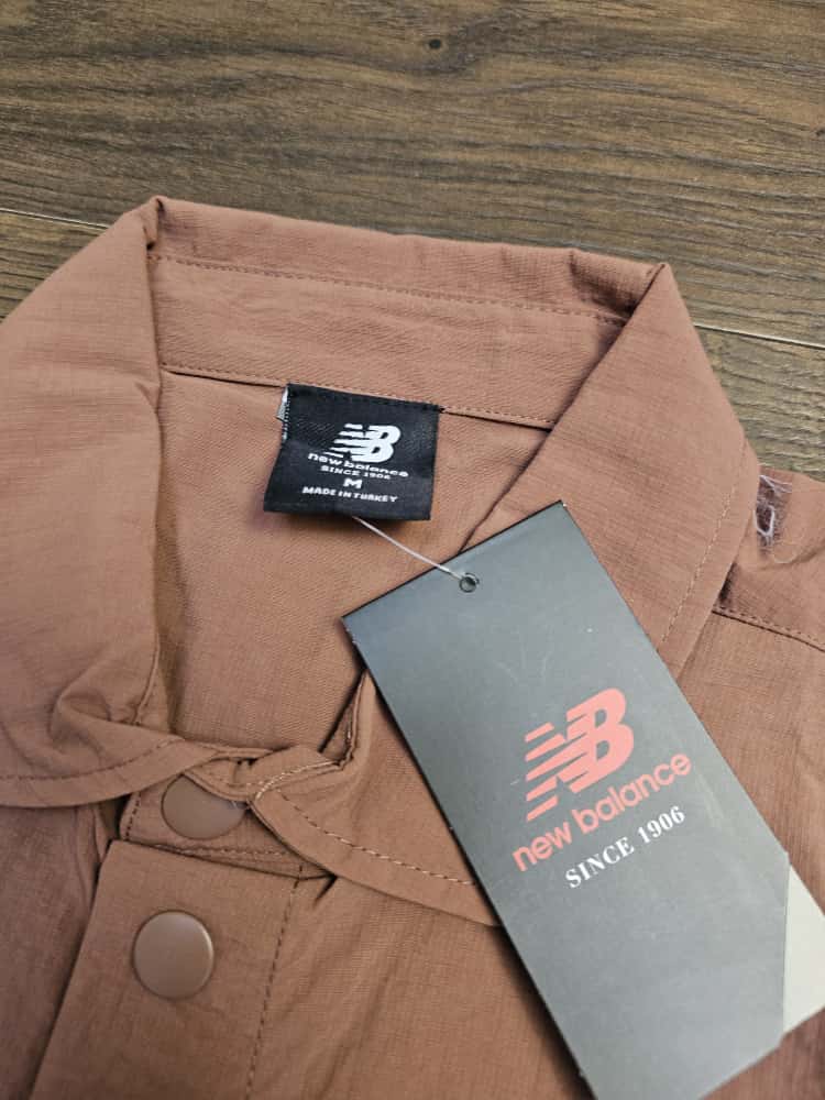 New Balance Mens Co-Ord Short Sleeve Shirt & Tracksuit Bottoms Activewear Set - M/Medium - Brown