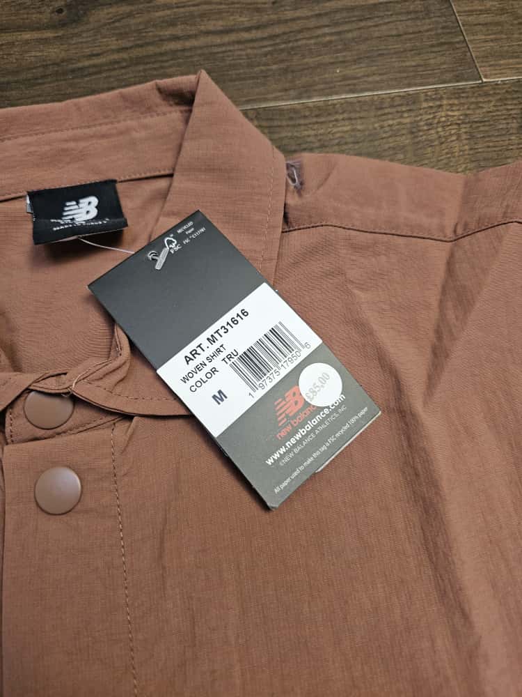 New Balance Mens Co-Ord Short Sleeve Shirt & Tracksuit Bottoms Activewear Set - M/Medium - Brown