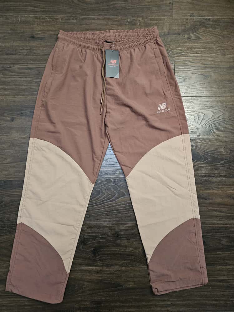 New Balance Mens Co-Ord Short Sleeve Shirt & Tracksuit Bottoms Activewear Set - M/Medium - Brown