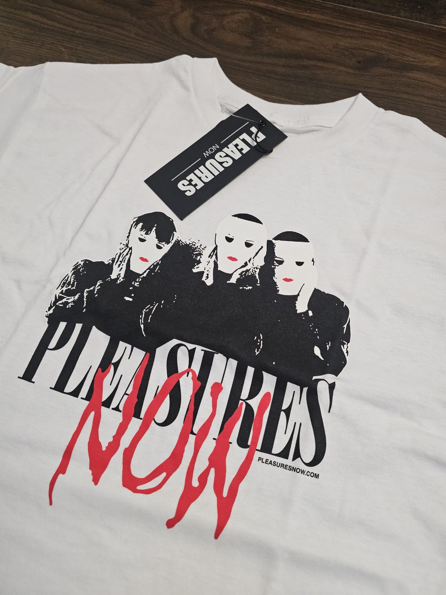 Pleasures Masks Mens White Printed Short Sleeve T-Shirt/Top - M/Medium Skateboarding/Skater