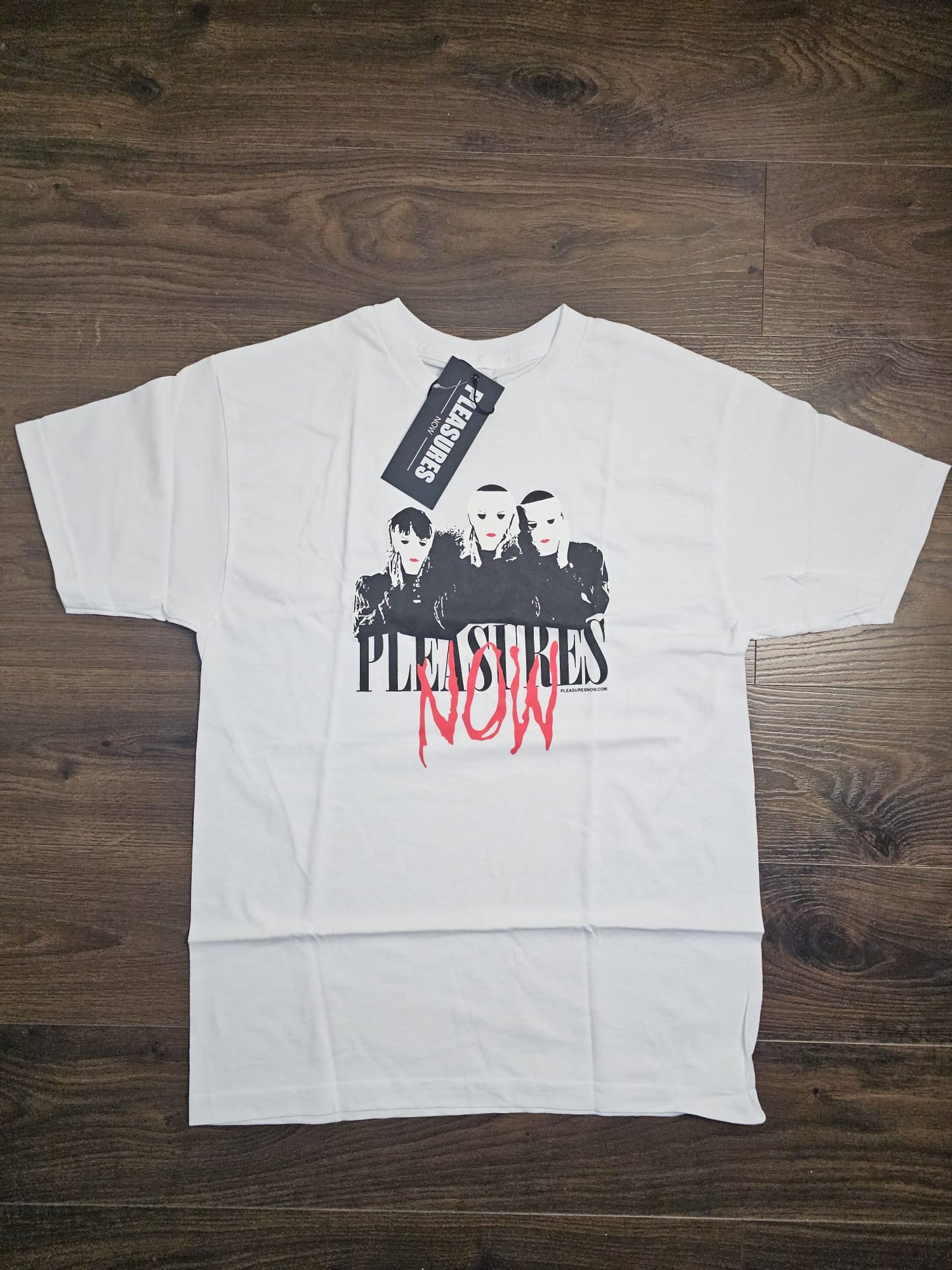 Pleasures Masks Mens White Printed Short Sleeve T-Shirt/Top - M/Medium Skateboarding/Skater