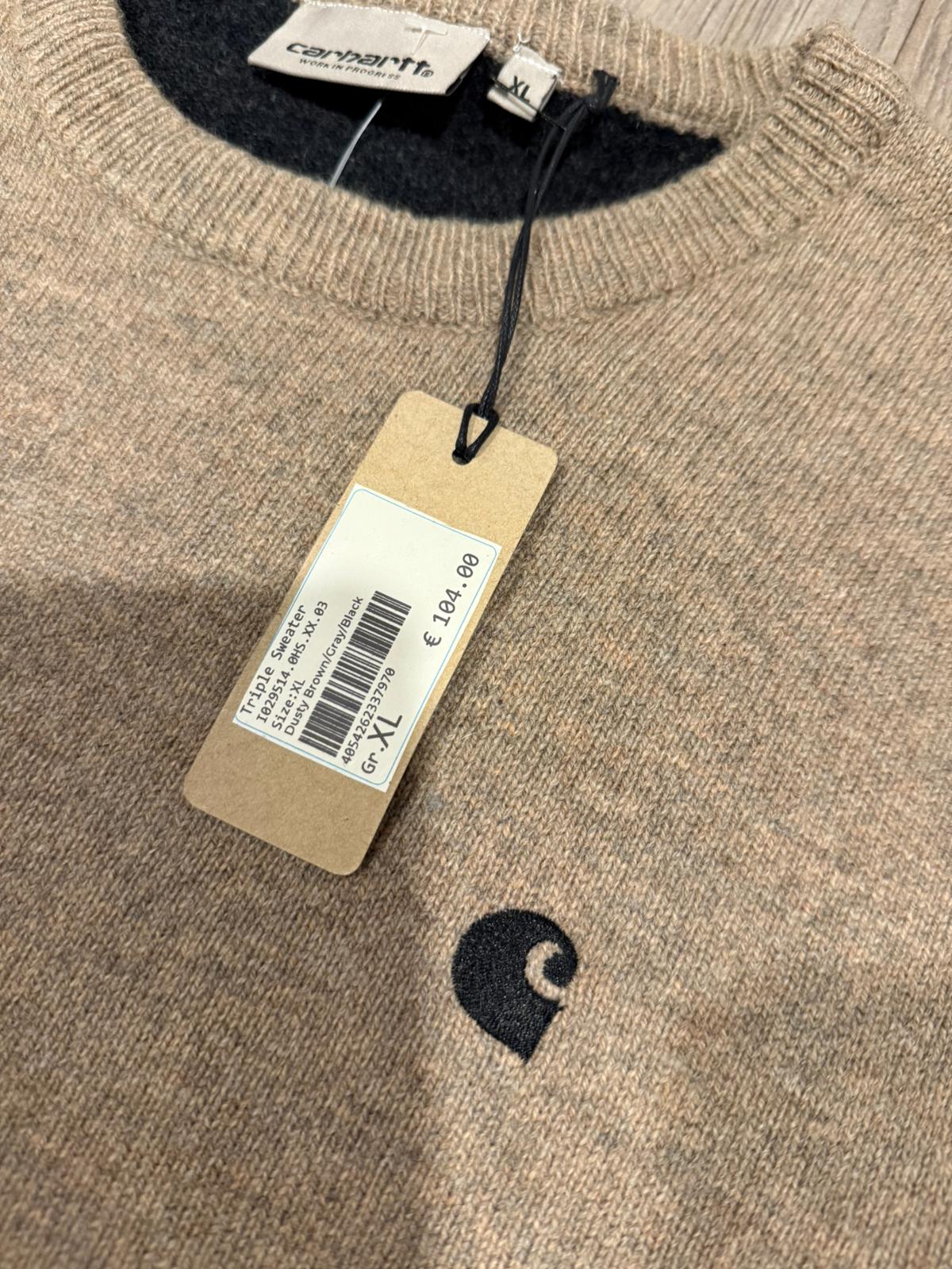 Carharrt WIP Mens Lambswool Pullover Multicolour Smart Casual Jumper/Sweater - New with tags