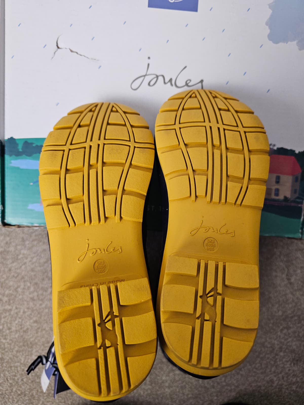 New In Box Joules Molly Welly Polka Dot Navy Wellington Boots - UK 3 / US 5 / EU 36