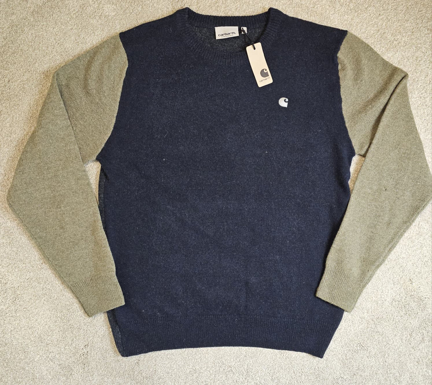 Carharrt WIP Mens Lambswool Pullover Multicolour Smart Casual Jumper/Sweater - New with tags