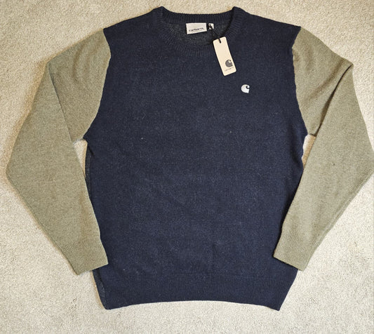 Carharrt WIP Mens Lambswool Pullover Multicolour Smart Casual Jumper/Sweater - New with tags