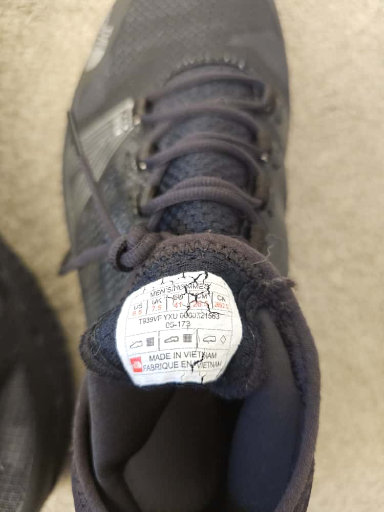 The North Face Mens Litewave Ampere II Black Trail Running Shoes - UK 7.5