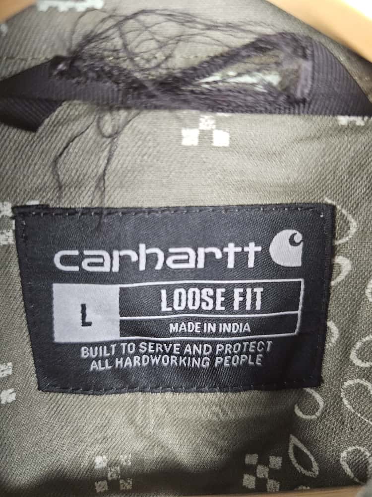 Mens Carhartt Rugged Flex Loose Fit Short Sleeve Khaki Pattern Shirt - L/Large Tall - NWOT
