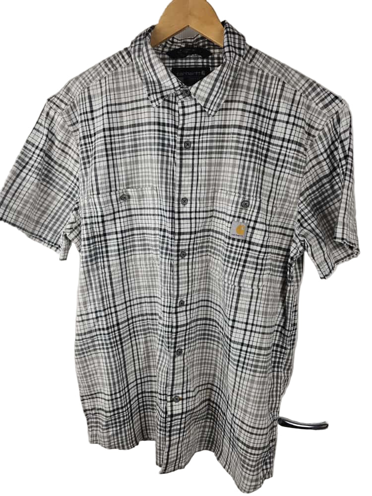 Carhartt Rugged Flex Loose Fit Short Sleeve Checked Shirt - L/Large Tall - NWOT