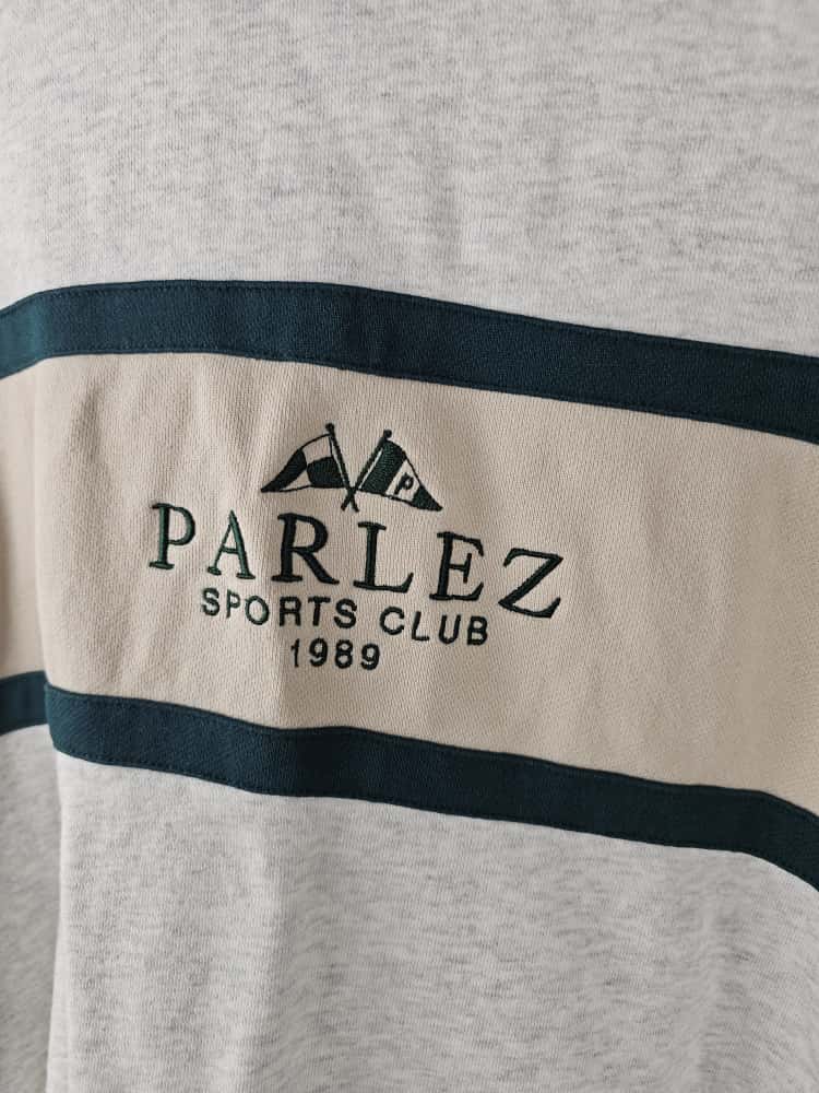 Parlez Sports Mens Grey Pullover Sweatshirt Crew Neck Jumper - M/Medium