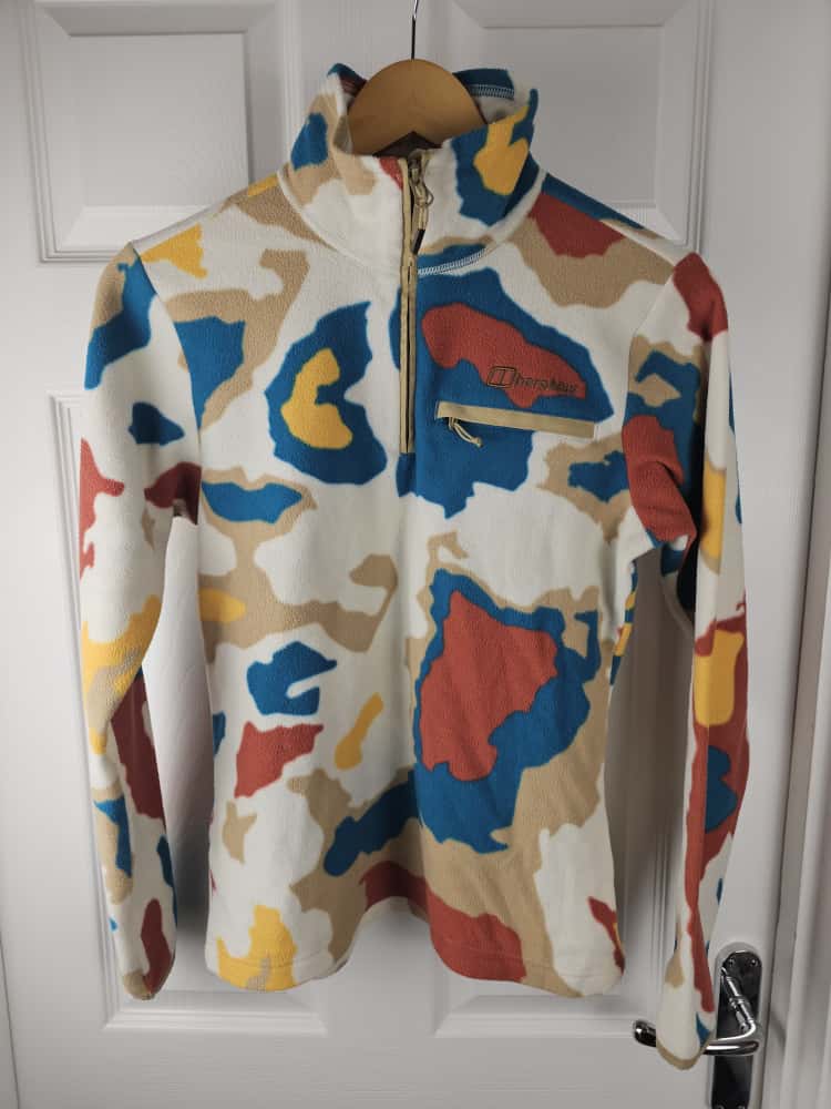 Berghaus Womens Navala Printed Lightweight 1/4 Zip Fleece Jumper - UK 10