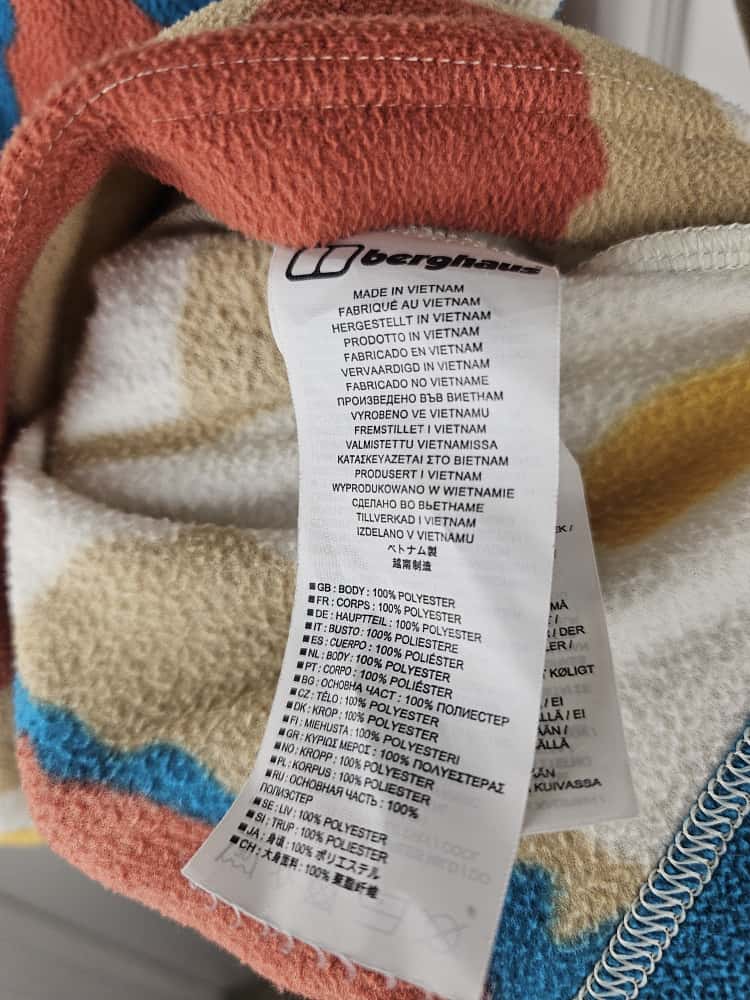 Berghaus Womens Navala Printed Lightweight 1/4 Zip Fleece Jumper - UK 10