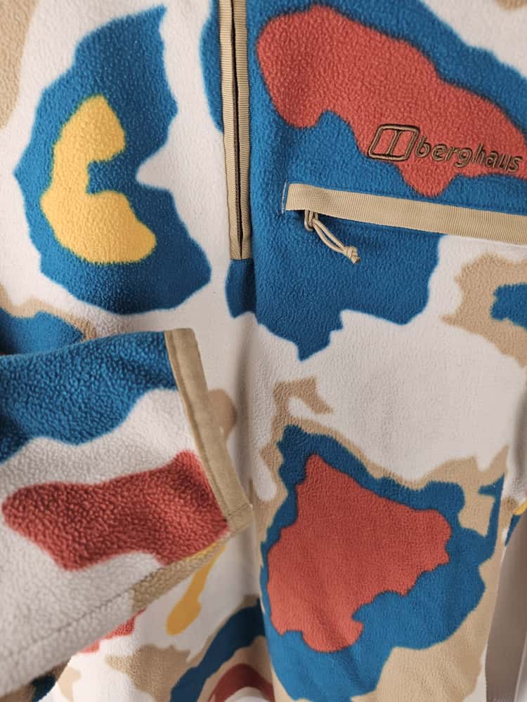 Berghaus Womens Navala Printed Lightweight 1/4 Zip Fleece Jumper - UK 10