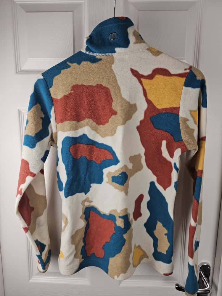 Berghaus Womens Navala Printed Lightweight 1/4 Zip Fleece Jumper - UK 10